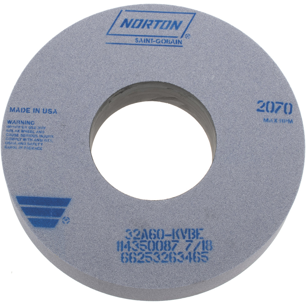Norton 66253263465 Norton Surface Grinding Wheel: 12" Dia, 2" Thick, 5" Arbor, 60 Grit (66253263465)