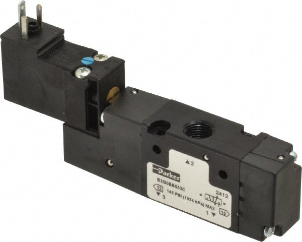 Parker B3G0BB549C Parker Stacking Solenoid Valve: Single Solenoid, 3-Way, 2 Position (B3G0BB549C)