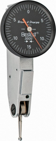 TESA Brown & Sharpe 599-7030-5 TESA Brown & Sharpe Dial Test Indicator: 0-15-0, Horizontal (599-7030-5)