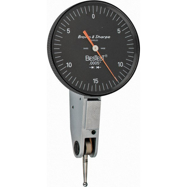 TESA Brown & Sharpe 599-7031-5 TESA Brown & Sharpe Dial Test Indicator: 0-15-0, Horizontal (599-7031-5)