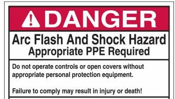 Brady Labels 102310 - Arc Flash Labels, DANGER Arc Flash and Shock (102310)