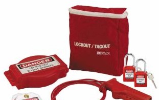 Brady Lockout/Tagout 102692 - Gate Valve Lockout Pouch Kit with 2 Safety (102692)
