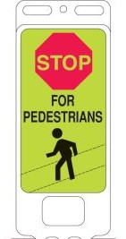 Brady Signs & Signage 103709 - STOP For Pedestrians Sign, 40 H x 14 W x 0.090 D (103709)