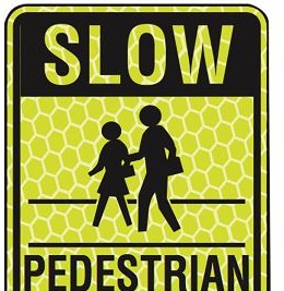 Brady Signs & Signage 103712 - SLOW Pedestrian Crossing Sign, 24 H x 18 W x 0.097 (103712)
