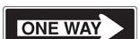 Brady Signs & Signage 103715 - One Way Sign, 12 H x 36 W x 0.090 D, Arrow (103715)