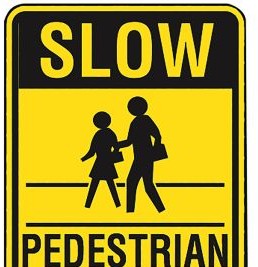 Brady Signs & Signage 103786 - SLOW Pedestrian Crossing Sign, 24 H x 18 W x 0.090 (103786)