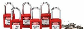 Brady Lockout/Tagout 105890 - Standard Key Retaining Padlocks Nylon 1.5 in Steel (105890)