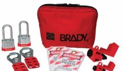 Brady Lockout/Tagout 105968 - Personal Breaker Lockout Pouch Kit with 2 Steel (105968)