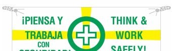 Brady Signs & Signage 106306 - Bilingual Think Work Safely Sign, 4' H x 10' W x (106306)