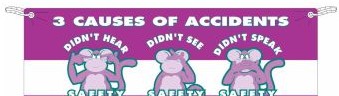 Brady Signs & Signage 106312 - 2 CAUSES OF ACCIDENTS Didn't Hear Safety (106312)