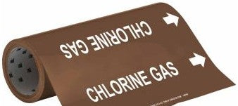 Brady Labels 108799 - CHLORINE GAS Pipe Marker, 30' H x 12 W, Roll of (108799)