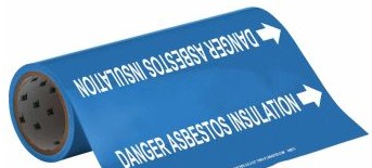 Brady Labels 108873 - DANGER ASBESTOS INSULATION Pipe Marker, 30' H x 12 (108873)