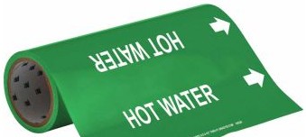 Brady Labels 109220 - Hot Water Pipe Marker, 30' H x 12 W, Roll of 30' (109220)