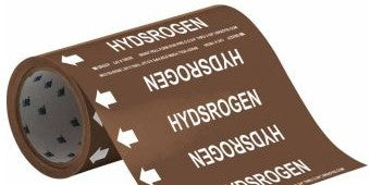 Brady Labels 109326 - HYDROGEN Pipe Marker, 30' H x 8 W, Roll of 30' (109326)