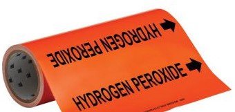 Brady Labels 109345 - HYDROGEN PEROXIDE Pipe Marker, 30' H x 12 W, Roll (109345)