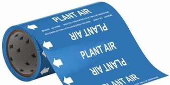 Brady Labels 109560 - PLANT AIR Pipe Marker, 30' H x 8 W, Roll of 30' (109560)
