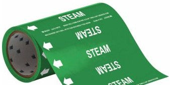 Brady Labels 109725 - Steam Pipe Marker, 30' H x 8 W, Roll of 30', Fits (109725)