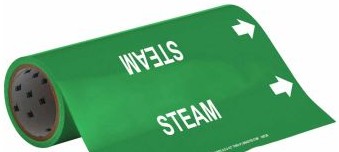 Brady Labels 109726 - Steam Pipe Marker, 30' H x 12 W, Roll of 30', Fits (109726)