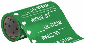Brady Labels 109926 - LB. Steam Pipe Marker, 30' H x 8 W, Roll of 30' (109926)