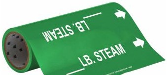 Brady Labels 109927 - LB. Steam Pipe Marker, 30' H x 12 W, Roll of 30' (109927)