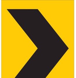 Brady Signs & Signage 113291 - Right Chevron Picto Sign, 24 H x 18 W x 0.090 D (113291)