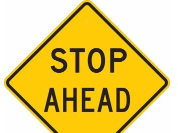 Brady Signs & Signage 113292 - Stop Ahead Sign, 24 H x 24 W x 0.090 D, Aluminum (113292)