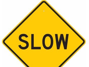 Brady Signs & Signage 113297 - Slow Sign, 30 H x 30 W x 0.090 D, Aluminum (113297)
