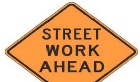 Brady Signs & Signage 113299 - Street Work Ahead Sign, 30 H x 30 W x 0.090 D (113299)