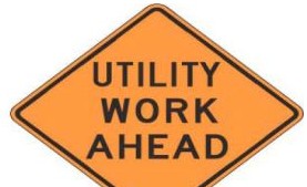 Brady Signs & Signage 113300 - Utility work ahead Sign, 30 H x 30 W x 0.090 D (113300)