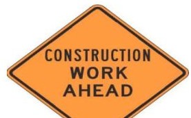 Brady Signs & Signage 113301 - Construction work Sign, 30 H x 30 W x .035 D (113301)