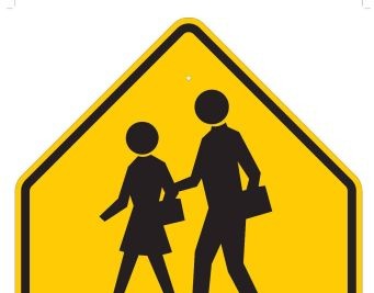 Brady Signs & Signage 113319 - School Crossing Picto Sign, 30 H x 30 W x 0.090 D (113319)