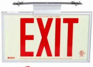 Brady Signs & Signage 115199 - BradyGlo Exit Sign w/Two Labels, 10.85 H x 15.75 W (115199)