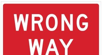 Brady Signs & Signage 115280 - Wrong Way Sign, 24 H x 36 W x 0.090 D, Aluminum (115280)