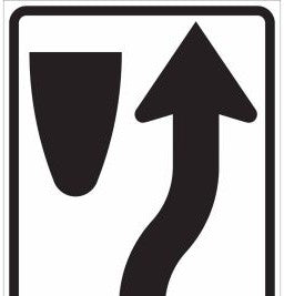 Brady Signs & Signage 115492 - Keep Right Sign, 24 H x 18 W x 0.090 D, Aluminum (115492)