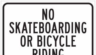 Brady Signs & Signage 115525 - No Skateboarding Or Bicycle Riding Sign, 15 H x 21 (115525)