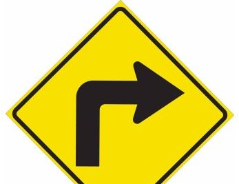 Brady Signs & Signage 115557 - Right Turn Arrow Sign, 24 H x 24 W x 0.090 D (115557)