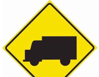 Brady Signs & Signage 115599 - Truck Picto Sign, 30 H x 30 W x 0.090 D, Aluminum (115599)