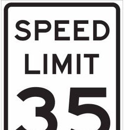Brady Signs & Signage 115643 - Speed Limit 35 Sign, 24 H x 18 W x 0.090 D (115643)