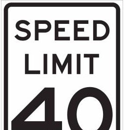 Brady Signs & Signage 115644 - Speed Limit 40 Sign, 24 H x 18 W x 0.090 D (115644)