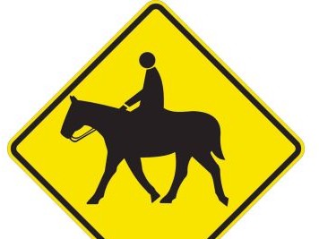 Brady Signs & Signage 115653 - Horse Crossing Sign, 24 H x 24 W x 0.090 D (115653)