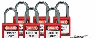 Brady Lockout/Tagout 118926 - Compact Key Retaining Padlocks Nylon 1 in Aluminum (118926)