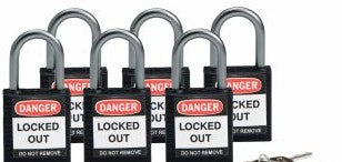 Brady Lockout/Tagout 118934 - Compact Key Retaining Padlocks Nylon 1 in Aluminum (118934)