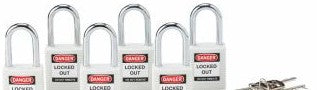 Brady Lockout/Tagout 118950 - Standard Key Retaining Padlocks Nylon 1.5 in Steel (118950)