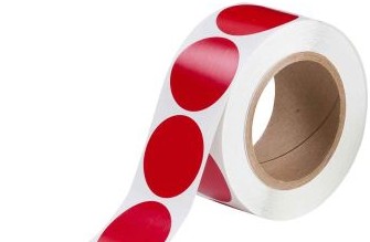 Brady Tape 121039 - Aisle Marking Tape Dots - Adhesive Vinyl, Solid (121039)