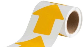 Brady Tape 121049 - Aisle Marking Tape Arrows - Adhesive Vinyl, Solid (121049)