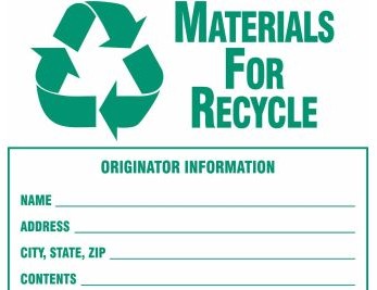 Brady Labels 121062 - MATERIALS FOR RECYCLE Labels, Gloss (121062)