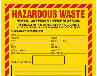 Brady Labels 121151 - HAZARDOUS WASTE, Vinyl Labels (121151)