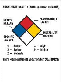 Brady Labels 121165 - Blank Write-On Container Label w/NFPA Diamonds, 5 (121165)