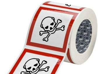Brady Labels 121199 - GHS Severe Toxic Picto Label, 4 H x 4 W x .035 D (121199)