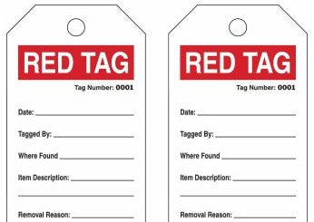 Brady Labels 121215 - Quality Control Tag RED TAG Paper 5.75 x 3 Black (121215)